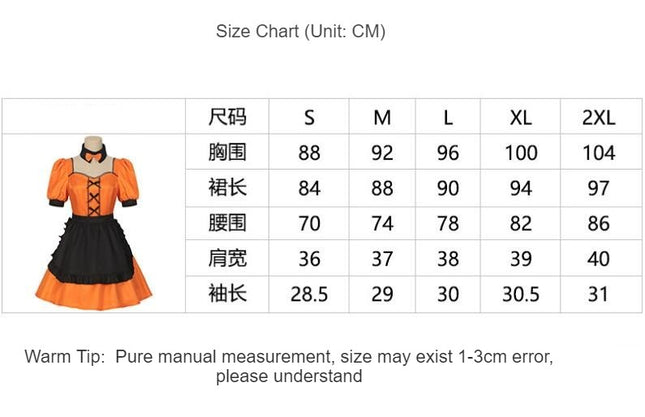 Halloween Cosplay Costumes - Pumpkin Maid Costume Lolita Dress Split Suit