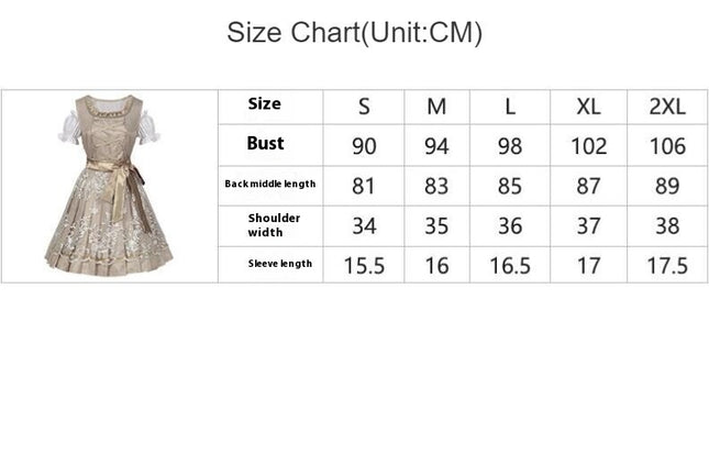 Halloween Oktoberfest 3 Piece Costume Split Size Sling Suit Bavarian Women's Costume