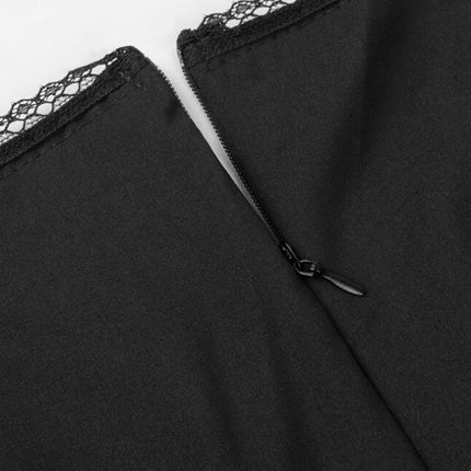 Women's Pleated Sleeveless Puffy Vest Dress Medieval Victorian Stage Lace Up Dresses