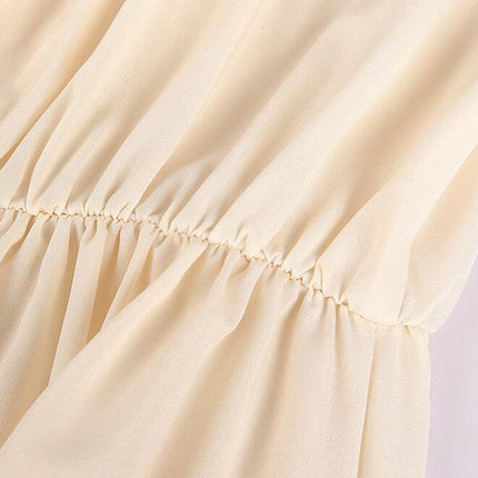 Regency Dresses for Women with Satin Sash Ruffled Puff Sleeve Empire Waist Dress Gown