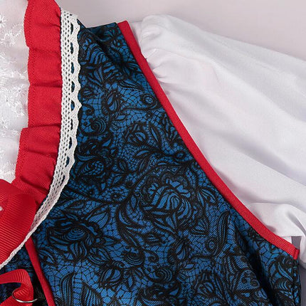 Halloween Carnival Costume Oktoberfest Costume Split Size Suspenders Pants Set Bavarian Women's Costume 1