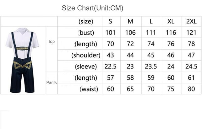 Halloween Oktoberfest Short Sleeve and Bib Shorts 2 Piece Men's Adult Stage Role Play Costumes