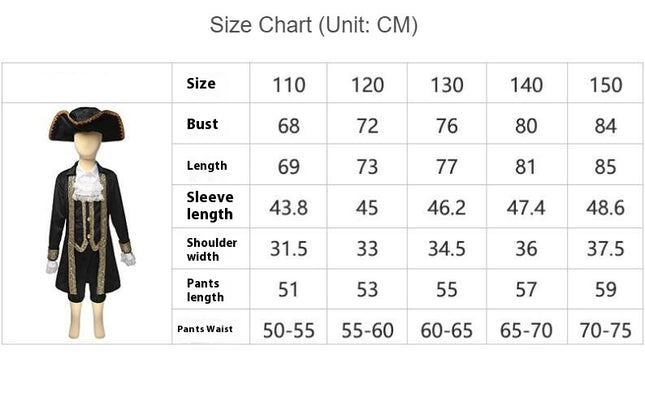 Halloween Uniforms-Boys Caribbean Pirates Set Cosplay Role Playing Clothes