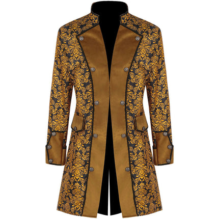 Men's Steampunk Vintage Long Tailcoat Jacket Gothic Victorian Coat Costume