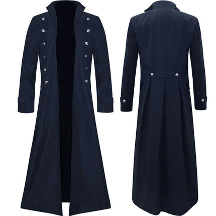Men's Steampunk Vintage Jacket Gothic Victorian Coat Uniform Halloween Costume