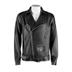 Biker Leather Jacket-black