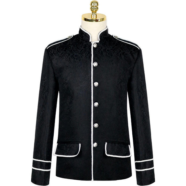 Halloween Men's Button Jacquard Suit Outerwear Victorian Gothic Style Jacket