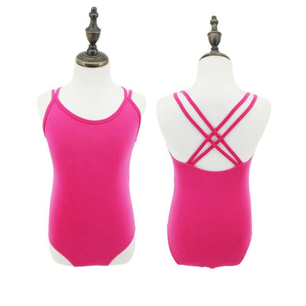Girls Ballet Leotard Dancewear Toddler Camisole Cross Back Dancewear