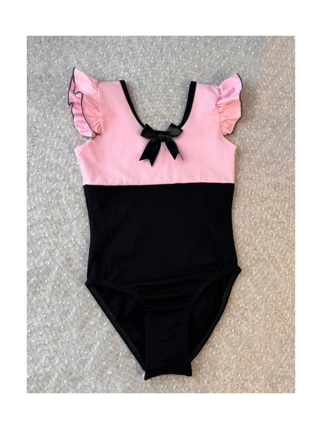 Girls Ruffle Sleeve Ballet Tights Toddler Cotton Dance Tights Gymnastics Costume