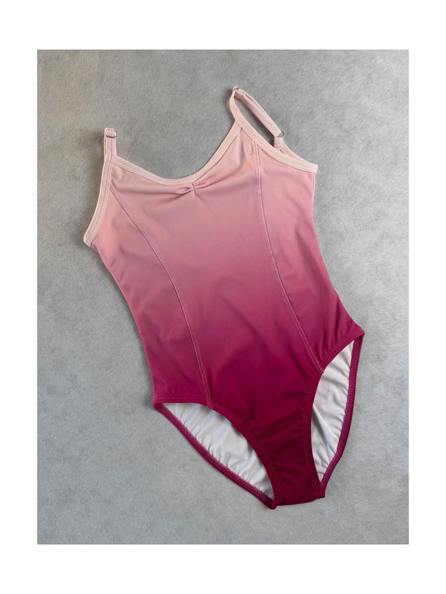 Girls Gradient Color High Elastic Halter Gymnastics Wear Dancewear Children's Ballet Wear