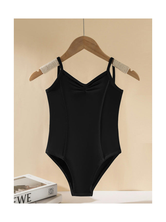 Girls Big Kids Classic V Neck Dance Strap Leotard for Ballet Gymnastics