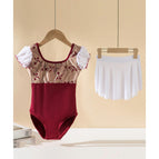 Jujube red +skirt set