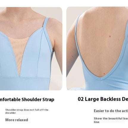 Children's Camisole Dance Leotard with Adjustable Straps, Ballet Leotard, Backless Ballet Leotard