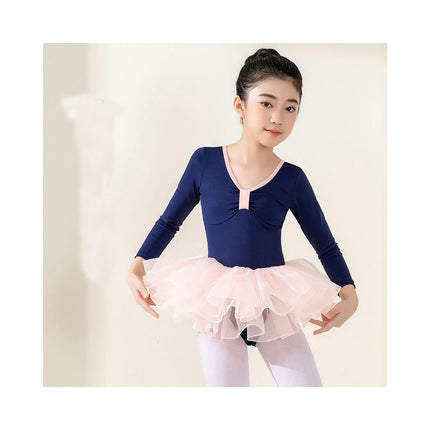 Long Sleeve Dance Ballet Tutu Leotard Ballerina Outfit for Girls Toddler 1