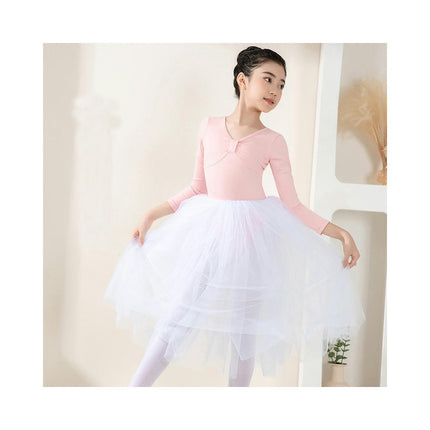 Long Sleeve Dance Ballet Tutu Leotard Ballerina Outfit for Girls Toddler 1