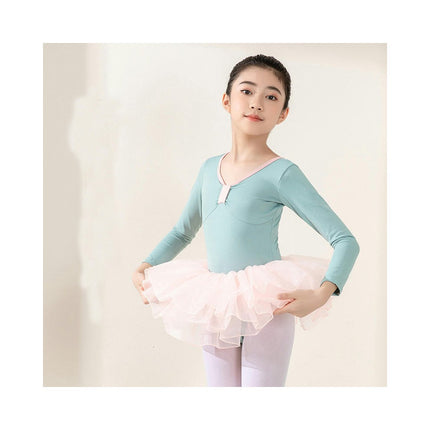 Long Sleeve Dance Ballet Tutu Leotard Ballerina Outfit for Girls Toddler 1