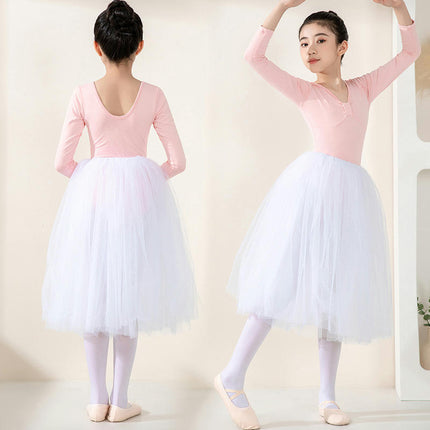 Long Sleeve Dance Ballet Tutu Leotard Ballerina Outfit for Girls Toddler 1