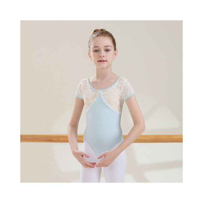 Short Sleeve Lace Dance Ballet Tutu Leotard Ballerina Outfit for Toddler Girls 1