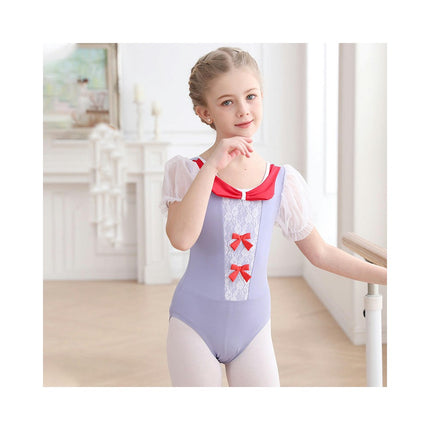 Children's Dancewear Female Princess Practice Dress Ballet Bubble Sleeve Puffy Skirt