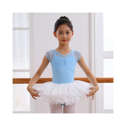 Children's Short Sleeve Dance Leotard Ballet Costume Backless Ballet Leotard 1