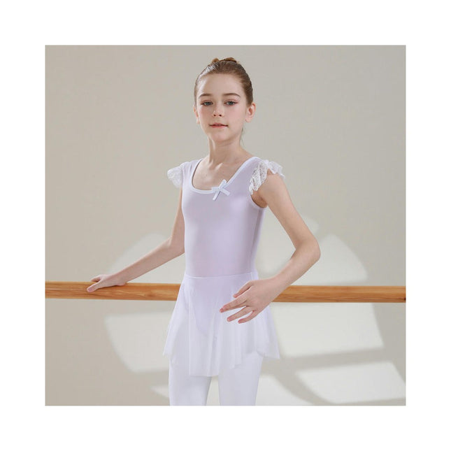 Girls' Ballet Dress Leotards, Ballerina Dance Dress Ballet Leotards with Skirt Model A