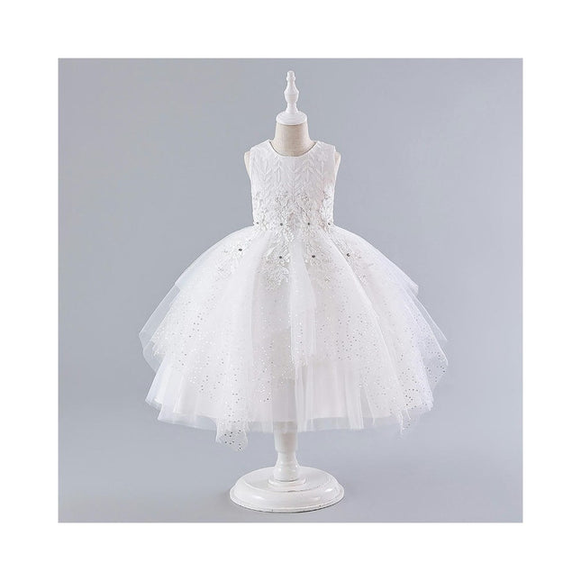 Baby Girls Pageant Lace Sequins Embroidery Dresses Toddler Formal Dress