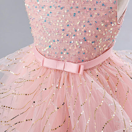 Flower Girl Sequin Dresses Wedding Bridesmaid Party Dresses Holiday Kids Pageant Dresses