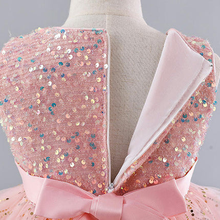 Flower Girl Sequin Dresses Wedding Bridesmaid Party Dresses Holiday Kids Pageant Dresses