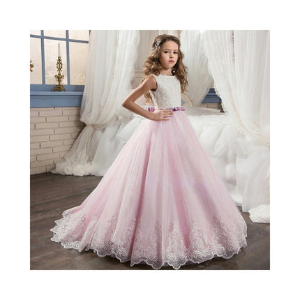 Flower Girl Dresses First communion dresses Girl Pageant Dresses Long Lace Sequin Girl Dresses Ball Gown