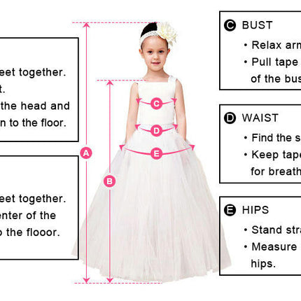 Flower Girl Dress A-Line Dress for Girls Birthday Wedding Party Communion Dresses