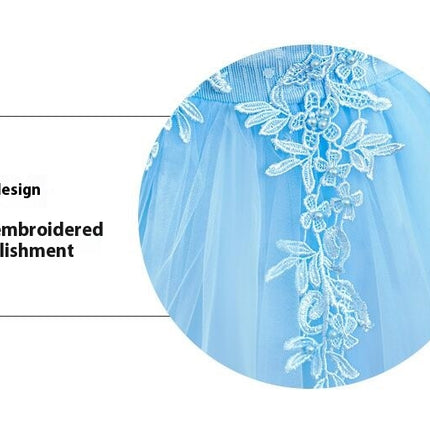 Girls Applique Prom Gowns Luxury Wedding Birthday Party Princess Long Dresses