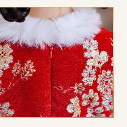 Girls' Hanfu Dresses,Children's Chinese Style Tang Suits,New Year's clothing,Mesh Princess Dress
