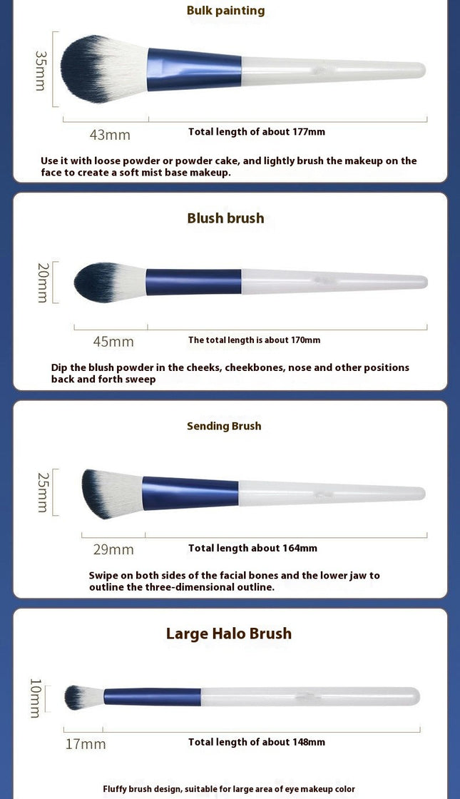 Makeup Brushes Synthetic Foundation Powder Concealers Eye Shadows Makeup Brush Set Makeup Brushes with Bag