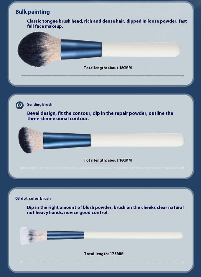 10-Pcs Makeup Brush Set Professional Makeup Brushes Face Foundation Brush Vegan Make Up Brushes Set