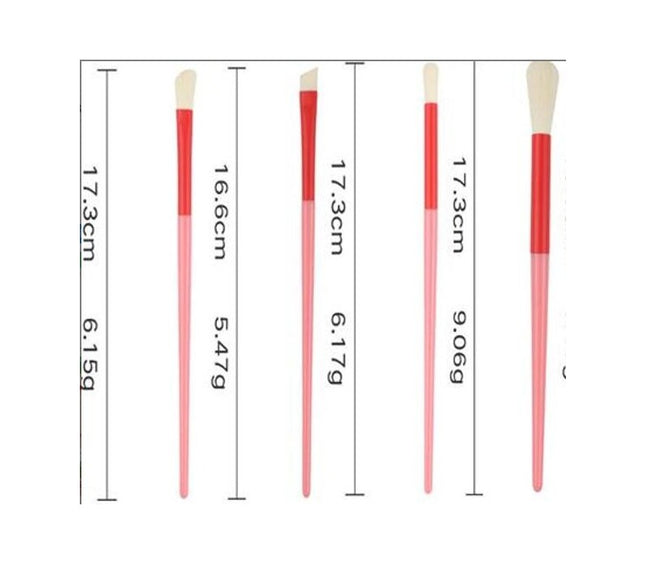 Makeup Brushes Professional Foundation Powder Blending Eyeshadow Concealer Angled Travel Make Up Brushes Set