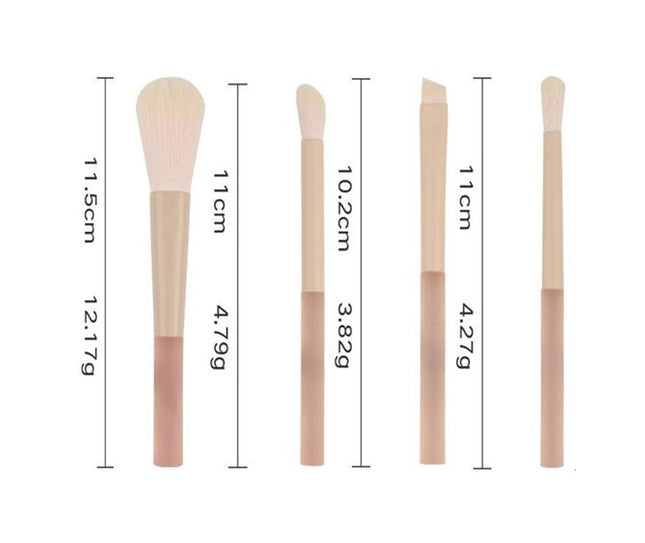 10Pcs Cosmetic Brush Kit Plastic Tube Soft Bristles Eyeshadow Brush Kit Face Makeup Brush Blush Brush With Net Bag