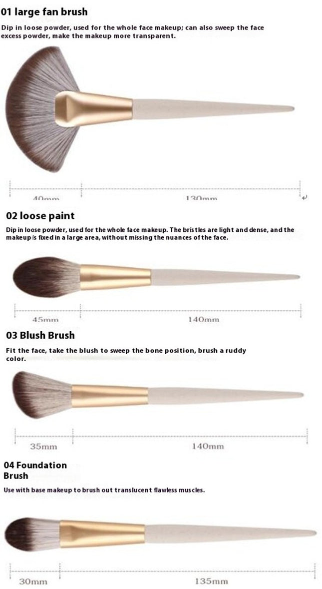 16 Pieces Professional Makeup Brushes Premium Synthetic Concealer Blush Highlighter Brush Blending Brush Set