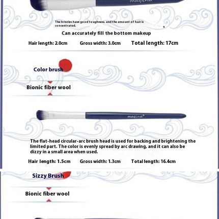 10Pcs Makeup Brush Set Face Brushes For Blush Eye Brushes Blending Shadow and Brow Travel Makeup Brushes