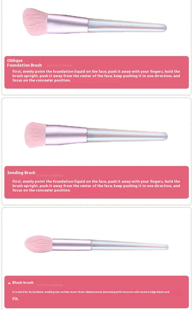 Makeup Brushes Set Makeup Brush Kit For Blush For Blending Shadow Eyelash Lip and Brow - Perfect Touch Up Makeup Kit