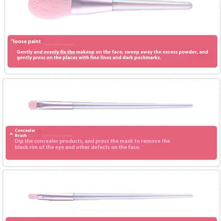 Makeup Brushes Set Makeup Brush Kit For Blush For Blending Shadow Eyelash Lip and Brow - Perfect Touch Up Makeup Kit