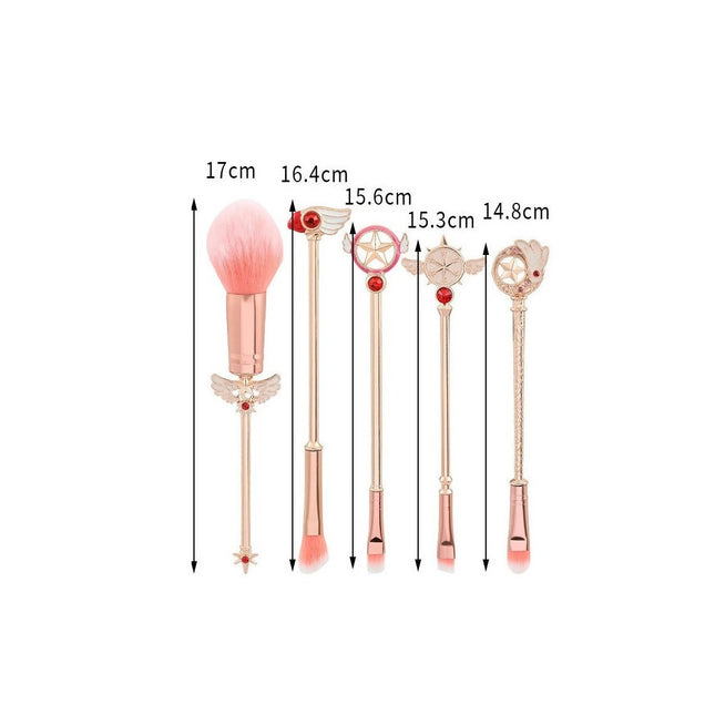 10Pcs Sailor Moon Makeup Brushes Set Cosmetic Beauty Tools Powder Foundation Blending Eyeshadow Blusher