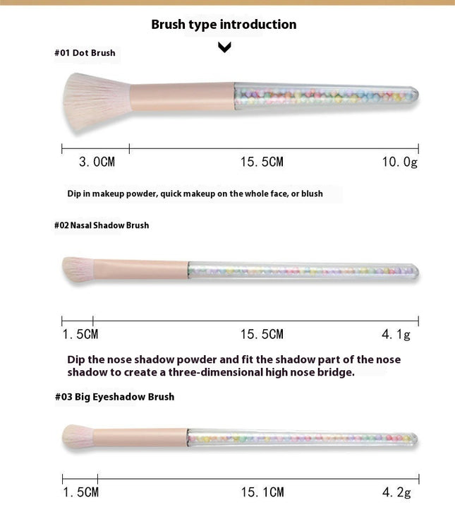 Basic Powder Concealers Eye Shadows Soft Brush Stylish Handle Cosmetic Tool Complete Makeup Brush Kit