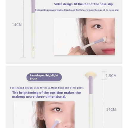 11PCS Makeup Brush Set Premium Synthetic Powder Brush Blending Brush Brushes Concealer Brush Stippling Brush With Bag