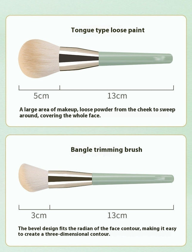11pcs Premium Cosmetic Makeup Brush Set For Foundation Blending Blush Concealer Eye Shadow Travel Makeup Bag Included