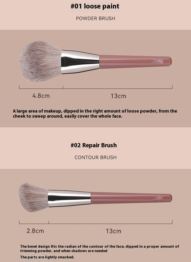11Pcs Premium Synthetic Foundation Powder Concealers Eye shadows Blush Makeup Brushes Travel Makeup Set With Bag