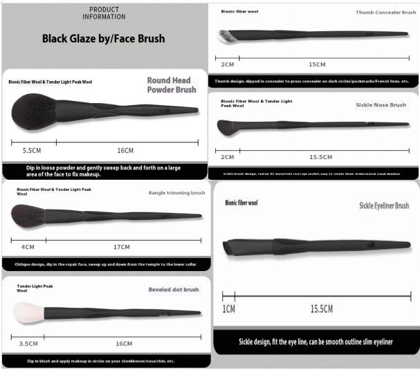 Make Up Brushes10 Pcs Premium Synthetic Foundation Powder Concealers Eye shadows Blush Makeup Brushes With Bag
