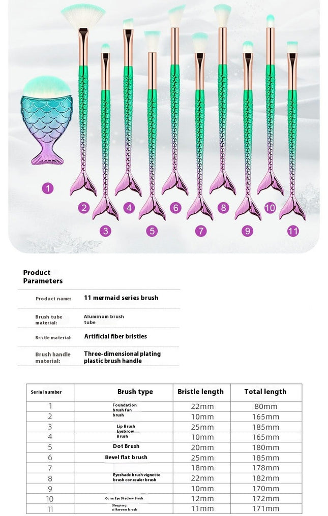 11PCS Makeup Brushes Set Foundation Eyebrow Eyeliner Blush Cosmetic Concealer Brushes For Foundation Blush Contour