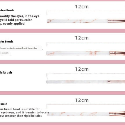Portable Makeup Brush Set 10pcs Marble Make Up Brushes Foundation Powder Brush for Foundation Blush Contour