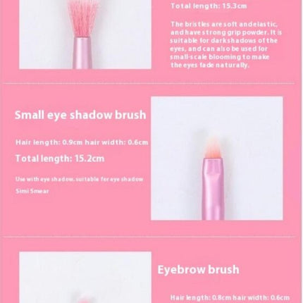Makeup Brushes Crystal Sparkles Cute Fan Blush Foundation Powder Lip Highlight Eyebrow Concealers Brush Set