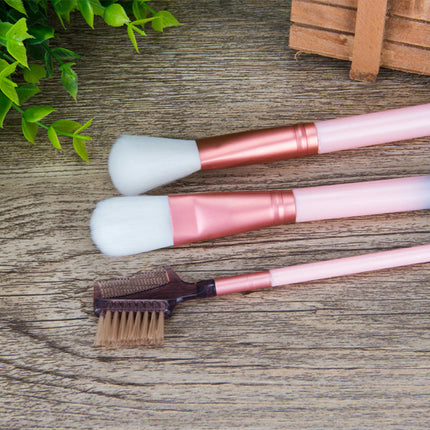 Makeup Brushes - 12 Pcs Makeup Brush Sets with Barrel for Foundation Eyeshadow Eyebrow Eyeliner Blush Powder
